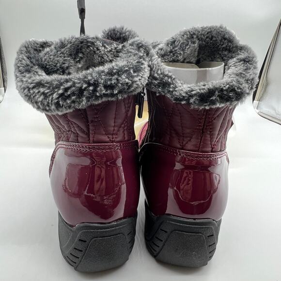 Khombu Waterproof Winter Ankle Snow Boots Size 8.5W Red - Picture 5 of 11
